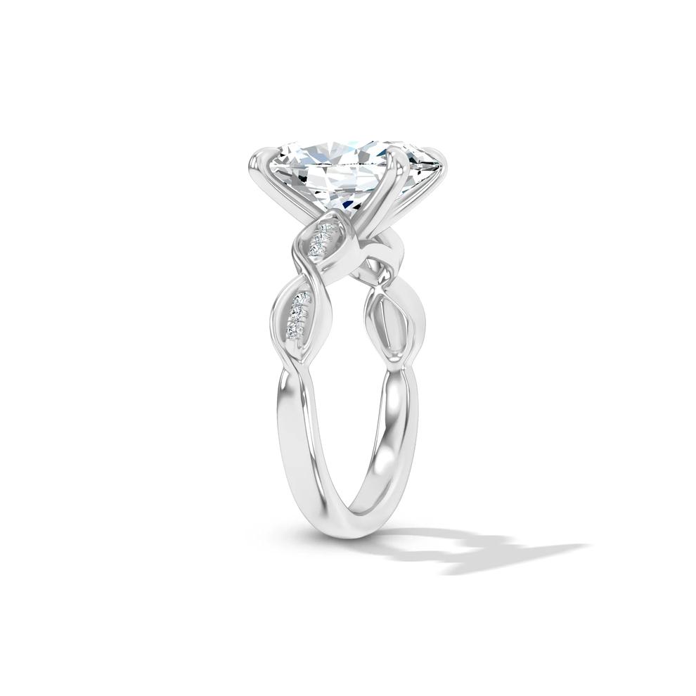 Lab Grown Diamond Oval Twist-Shank Engagement Ring in 14K White Gold (4 ct. tw.) – Image 3 of 4
