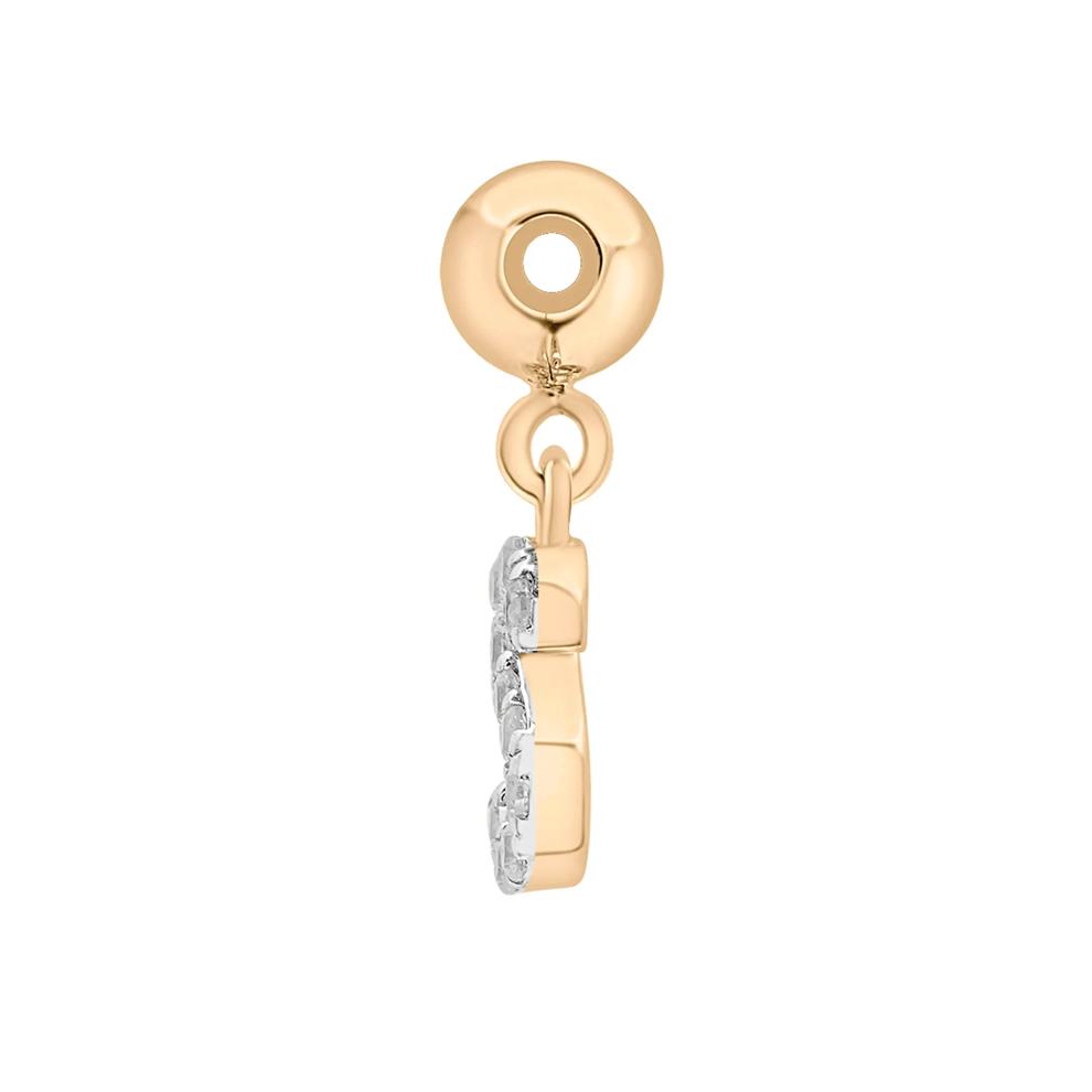 Diamond Accent S Initial Bead Charm in Vermeil – Image 2 of 3