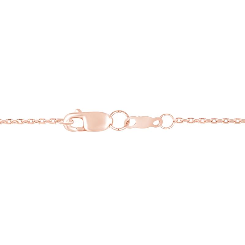 Lab Grown Diamond Pink and White Diamond Three-Stone Necklace in 14K Rose Gold (1/2 ct. tw.) – Image 3 of 3