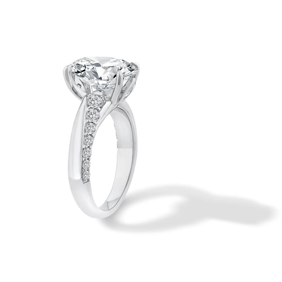 Lab Grown Diamond Oval Engagement Ring in Platinum (4 1/2 ct. tw.) – Image 3 of 4
