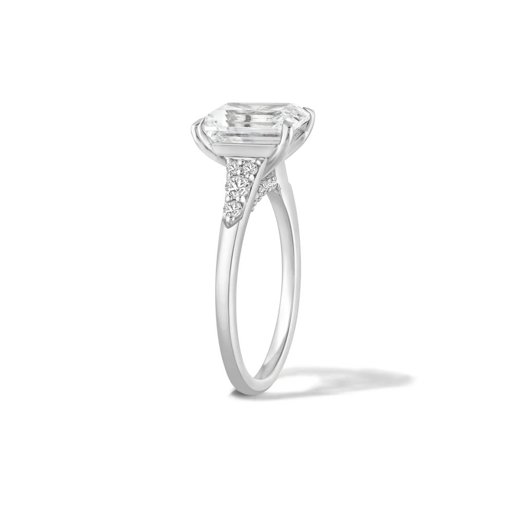 Lab Grown Diamond Emerald Engagement Ring in 14K White Gold (2 3/4 ct. tw.) – Image 3 of 4