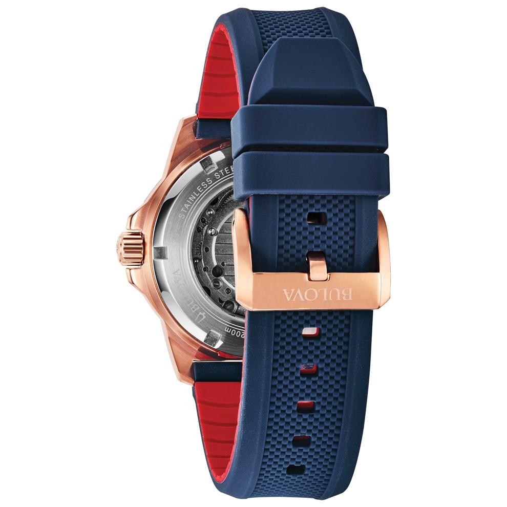 Men's Marine Star Watch with Blue Silicone Strap – Image 3 of 3