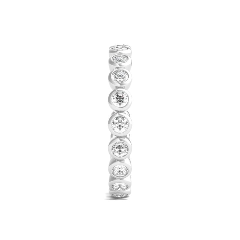 Round Lab Grown Diamond Bezel-Set Eternity Band in Platinum &#40;1 ct. tw.&#41; – Image 3 of 3