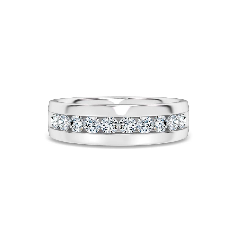 Men's lab grown diamond channel-set band in 10k gold (1 ct. tw.) – Image 1 of 4