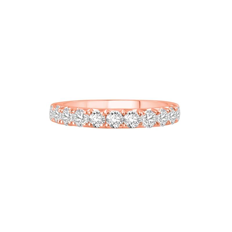 Lab Grown French Pav&eacute; Diamond Band in 14K Rose Gold &#40;1 ct. tw.&#41; – Image 1 of 3