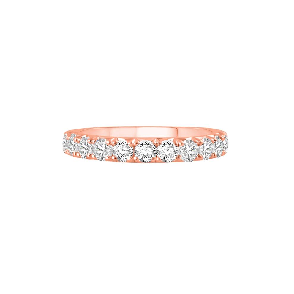 Lab Grown French Pav&eacute; Diamond Band in 14K Rose Gold (1 ct. tw.) – Image 1 of 3