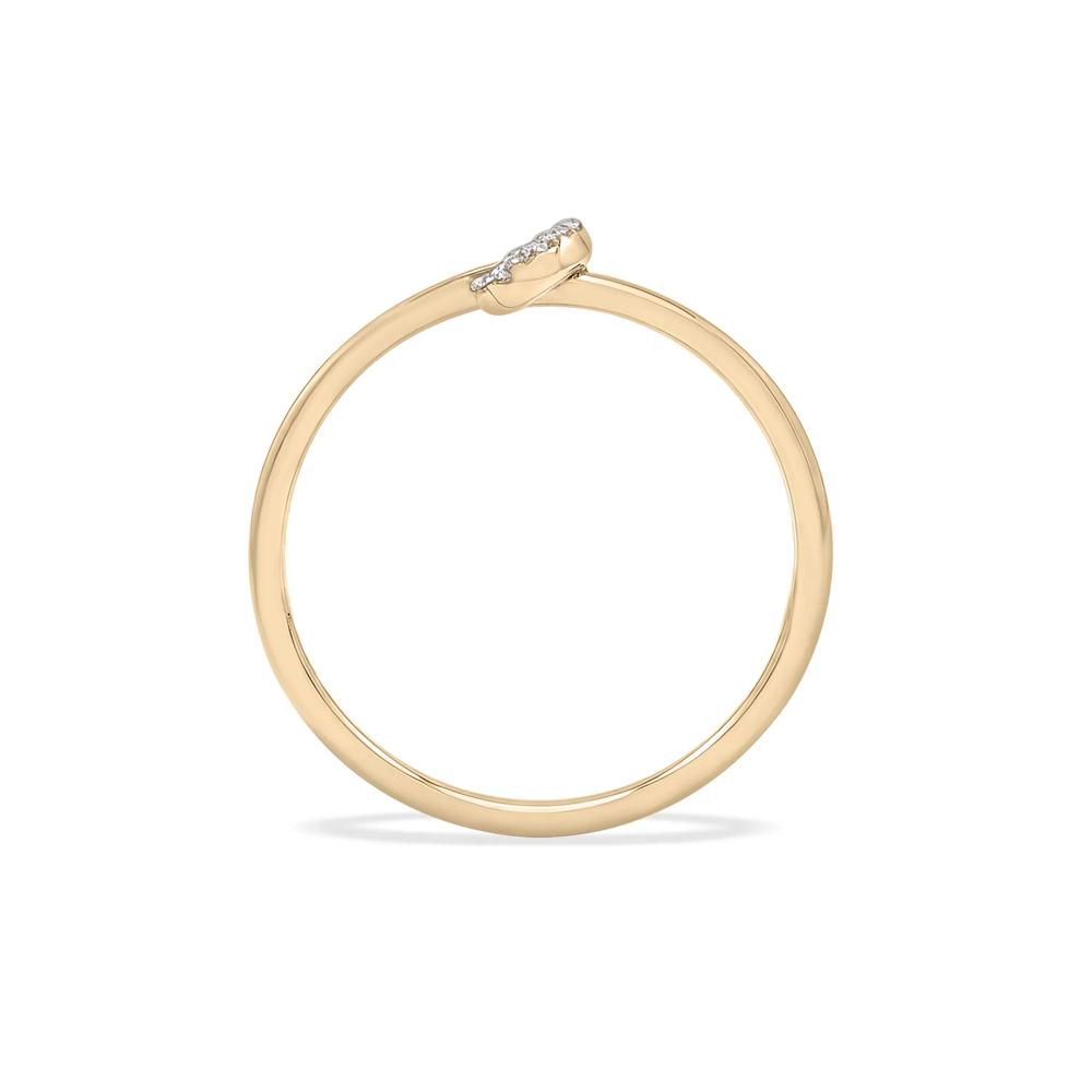Diamond Accent Oval-Shaped Charm Ring in 10K Yellow Gold – Image 2 of 4
