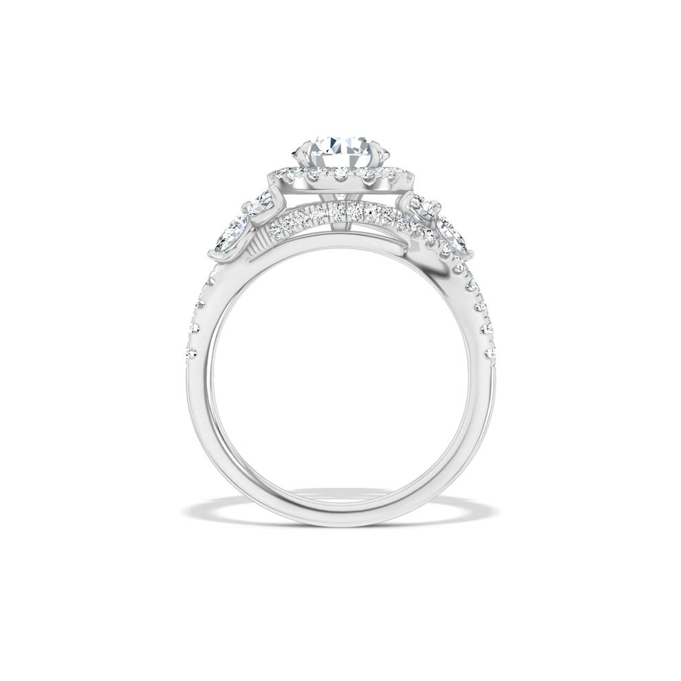 Lab Grown Diamond Round Bypass Engagement Ring in 14K White Gold (1 3/4 ct. tw.) – Image 2 of 4