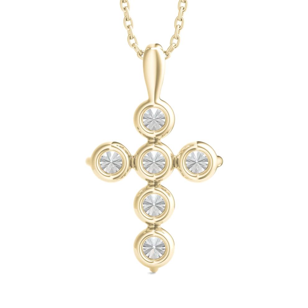 Lab Grown Diamond Cross Pendant in 14K Yellow Gold (1 ct. tw.) – Image 3 of 3