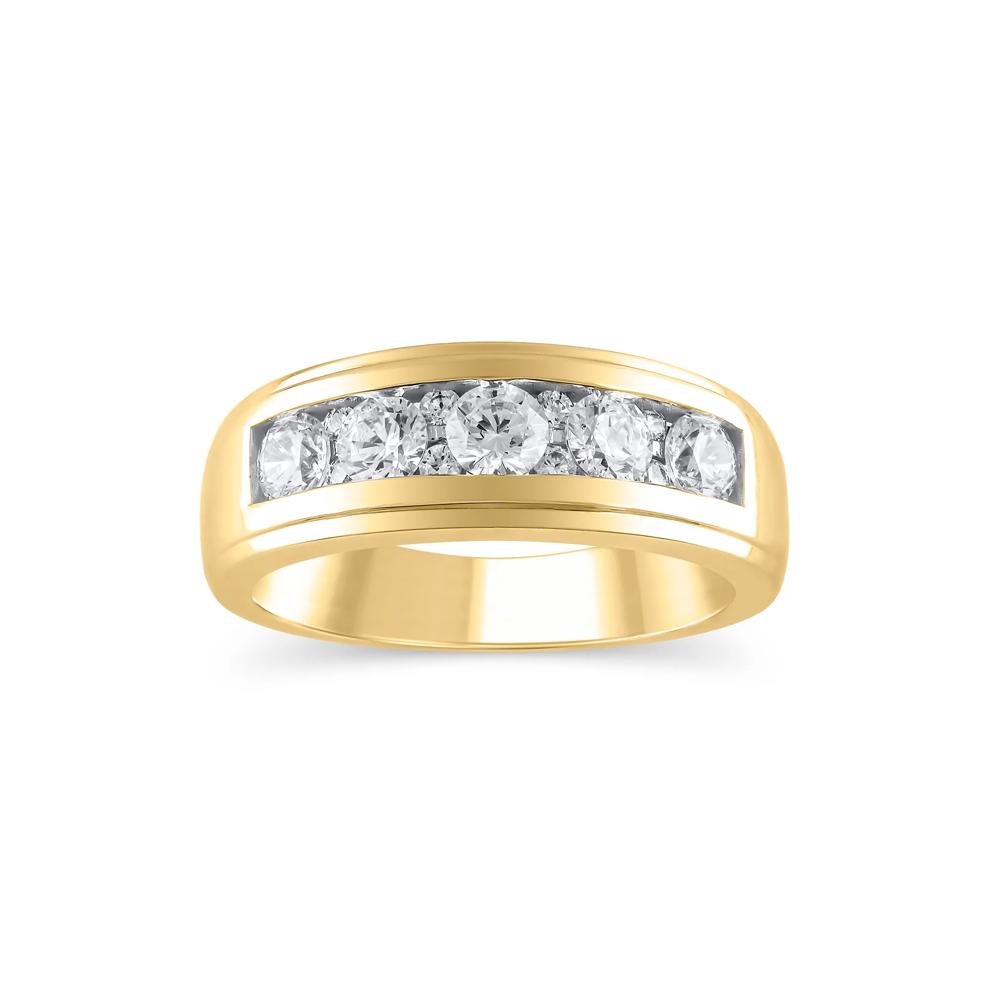 Men's Lab Grown Diamond Band in 14K Yellow Gold (1 1/2 ct. tw.) – Image 1 of 3