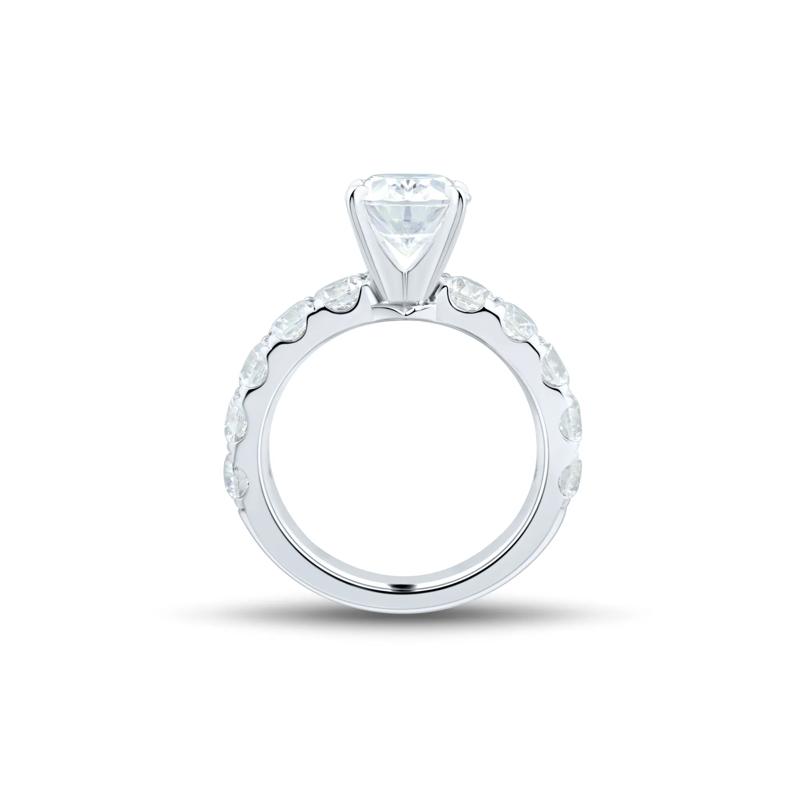 Lab Grown Diamond Oval-Shaped Engagement Ring in 14K White Gold &#40;4 1/2 ct. tw.&#41; – Image 2 of 3