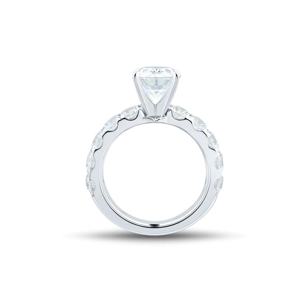 Lab Grown Diamond Oval-Shaped Engagement Ring in 14K White Gold (4 1/2 ct. tw.) – Image 2 of 3