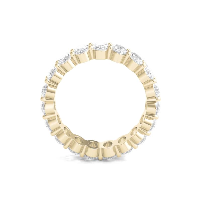 Oval-Shaped Diamond Wedding Band with Eternity Setting in 14K Yellow Gold &#40;5 ct. tw.&#41; – Image 2 of 3