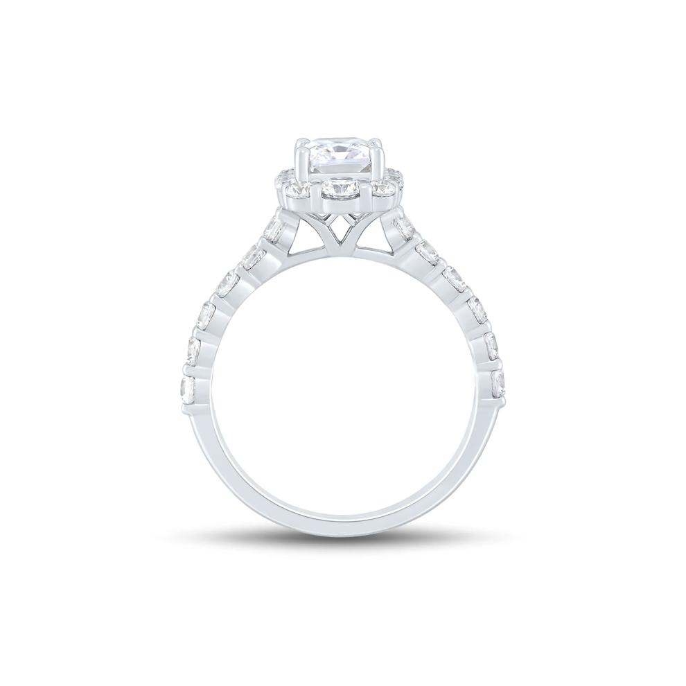 Lab Grown Diamond Halo Engagement Ring in 14K White Gold (2 1/4 ct. tw.) – Image 2 of 3