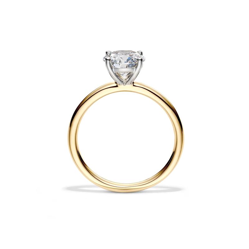 Lab Grown Diamond Solitaire Round Engagement Ring in 14K Yellow Gold &#40;1 1/2 ct.&#41; – Image 2 of 4