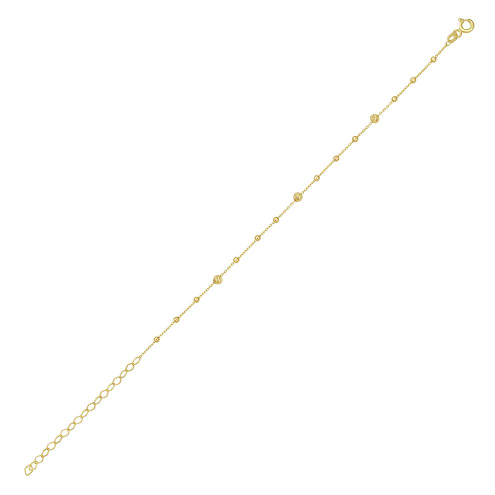 Double Beaded Bracelet in 14K Yellow Gold – Image 2 of 2