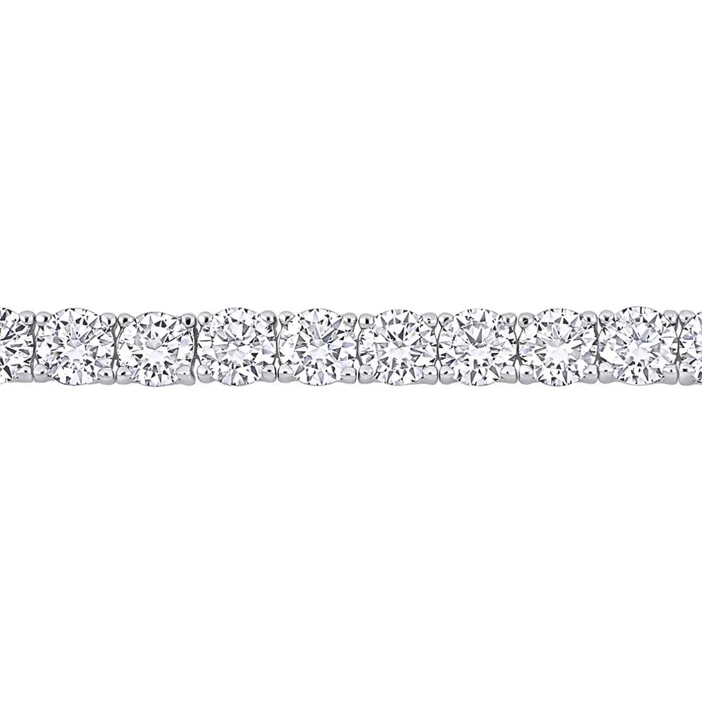 Moissanite Tennis Bracelet in Sterling Silver (9 1/2 ct. dew) – Image 2 of 4