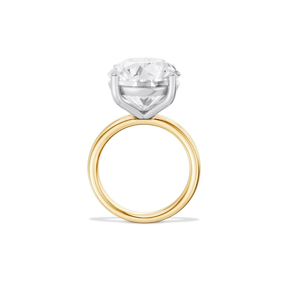 Lab Grown Diamond Round Solitaire Ring in 14K Yellow &amp; White Gold (9 ct.) – Image 2 of 4