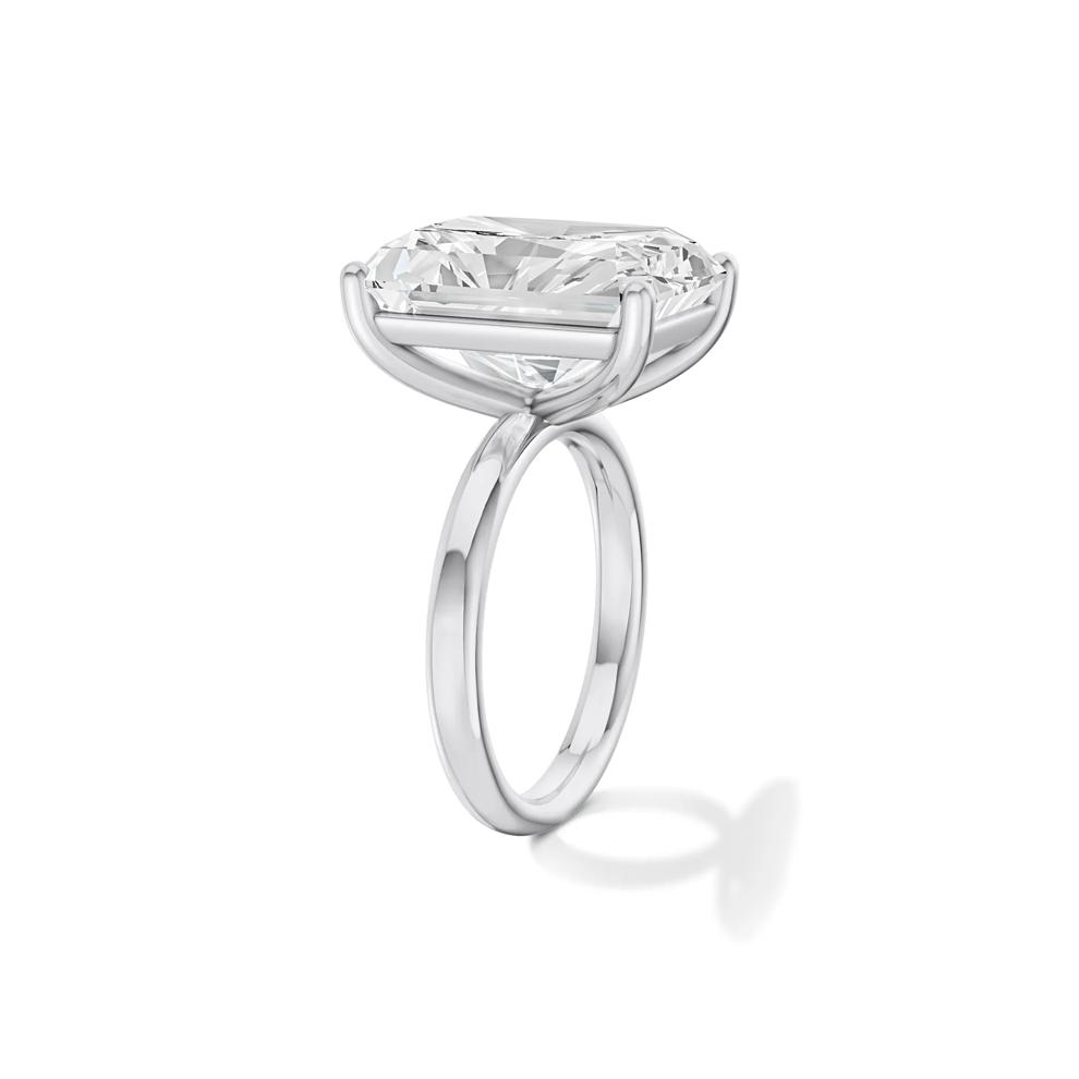 Lab Grown Diamond Radiant-Cut Solitaire Ring in 14K White Gold (9 ct.) – Image 3 of 4