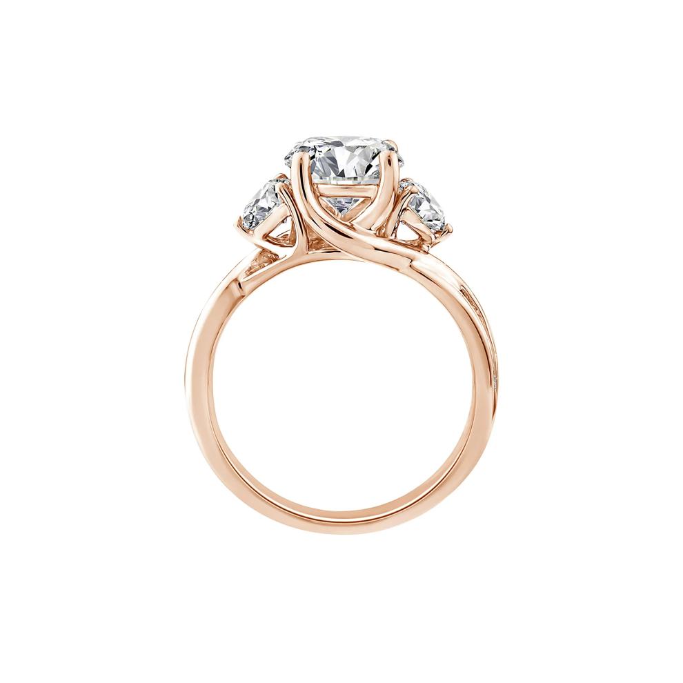 Lab Grown Diamond Three-Stone Engagement Ring in 10K Rose Gold (2 3/4 ct. tw.) – Image 2 of 3