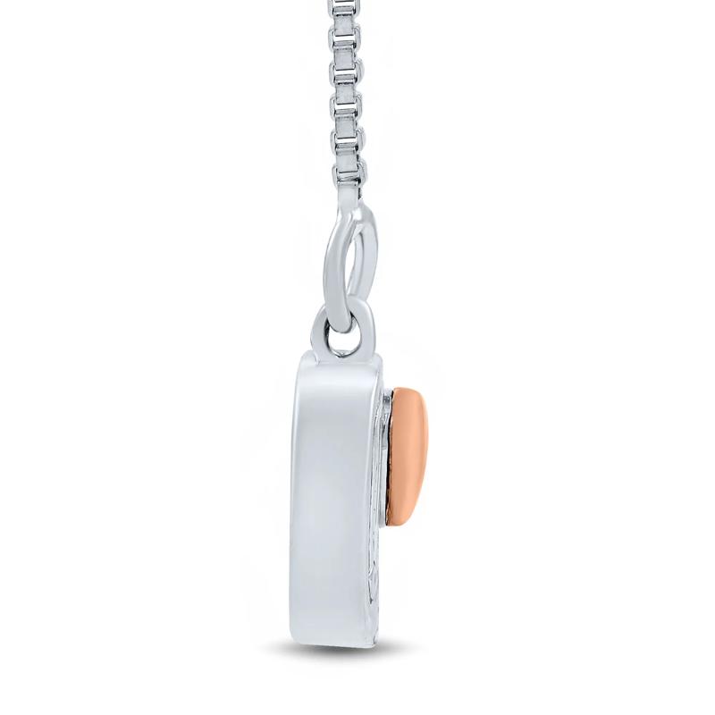 Diamond Accent Golf Club Pendant in Sterling Silver and 14K Rose Gold – Image 2 of 4