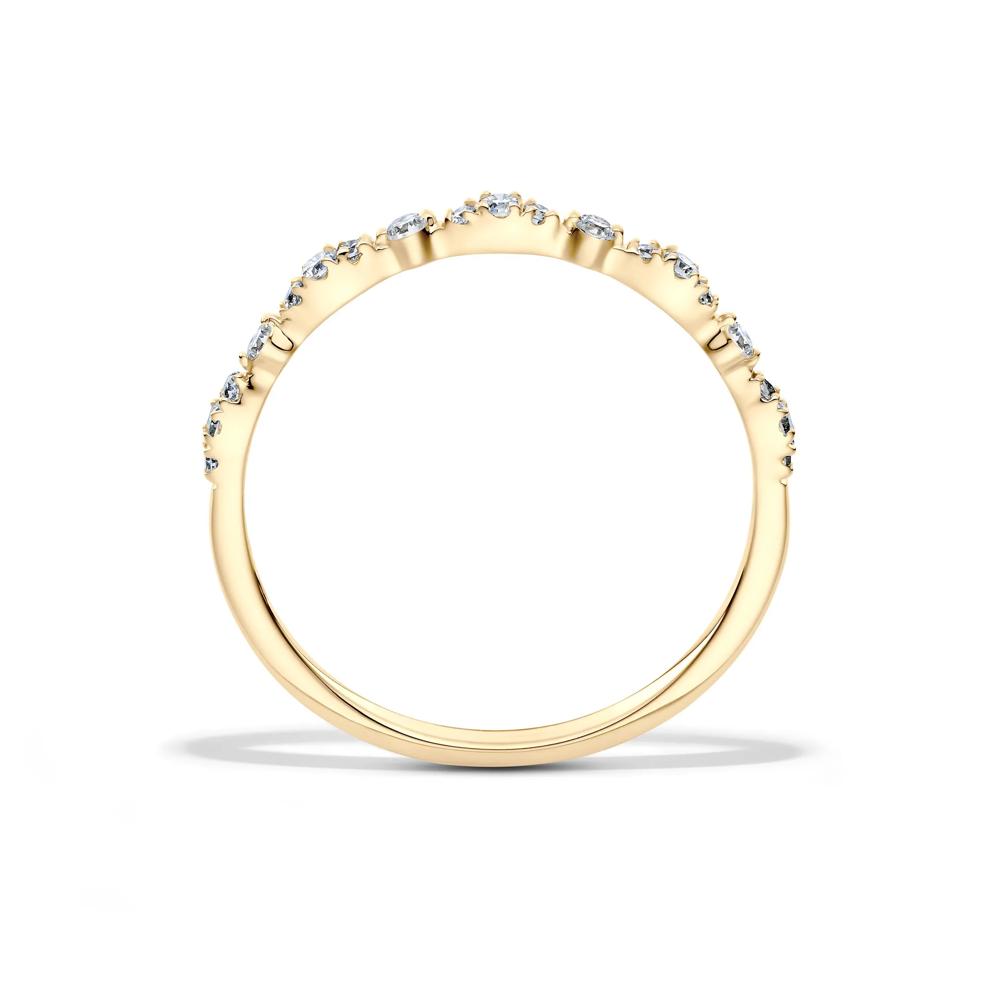 Lab Grown Diamond Stack Band in 10K Yellow Gold (1/7 ct. tw.) – Image 2 of 4