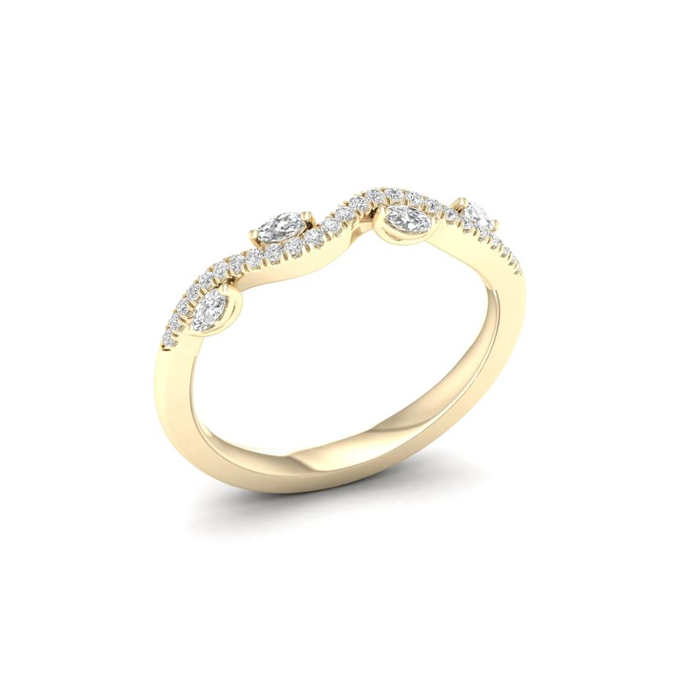 Diamond Vine Anniversary Band in 14K Yellow Gold (1/4 ct. tw.) – Image 5 of 5