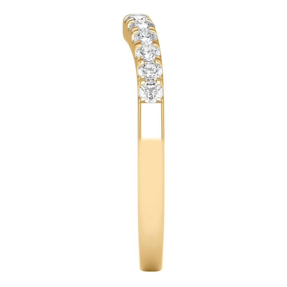 1/3 ct. tw. Diamond Contour Band in 14K Yellow Gold – Image 4 of 4