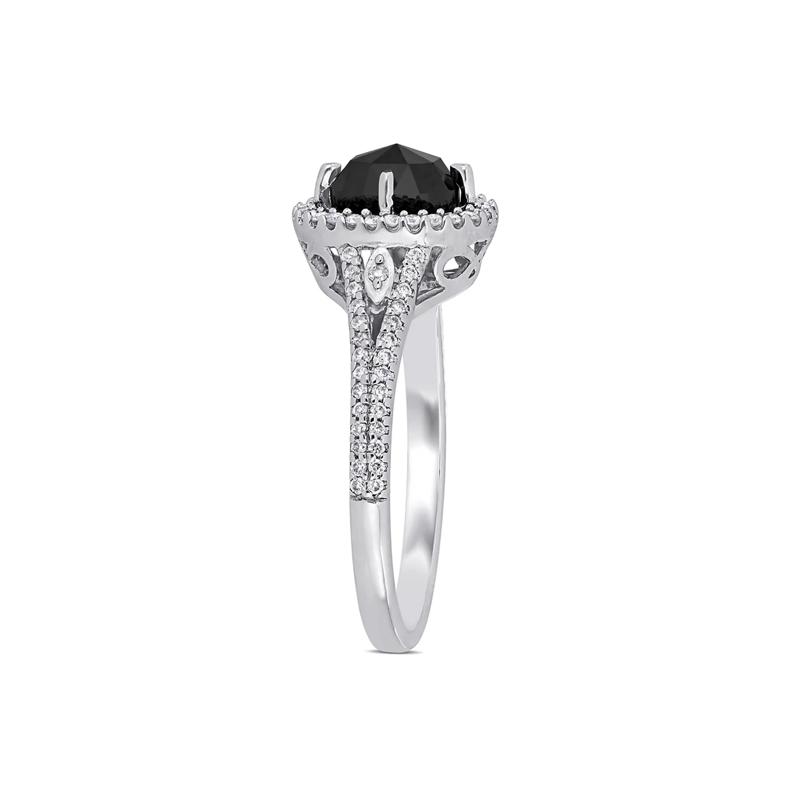 1 1/4 ct. tw. Black &amp; White Diamond Ring in 14K White Gold – Image 3 of 6