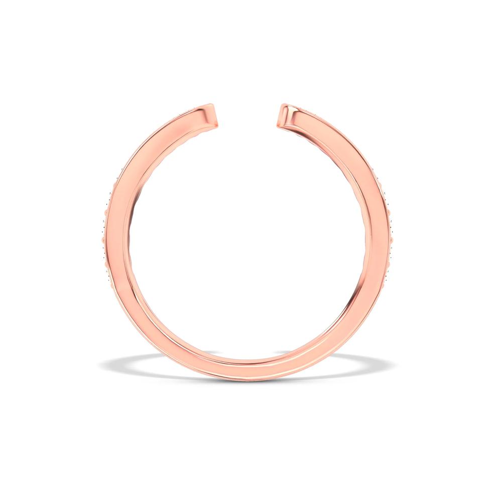 Diamond Graduated Channel Open Band in 10K Rose Gold (1/4 ct. tw.) – Image 2 of 4