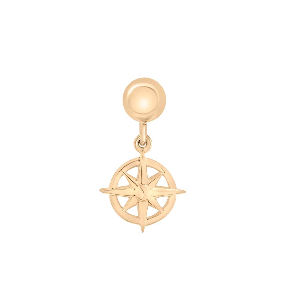 Diamond Accent Compass Bead Charm in Vermeil – Image 3 of 3