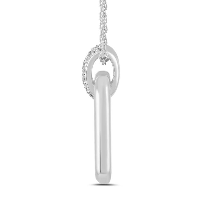 Diamond Door Knocker Pendant in Sterling Silver &#40;1/8 ct. tw.&#41; – Image 2 of 3