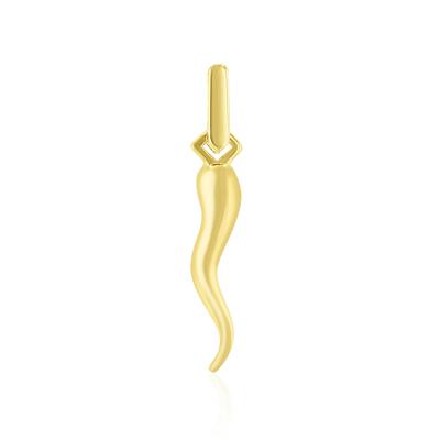 Men's Italian Horn Charm in Vermeil