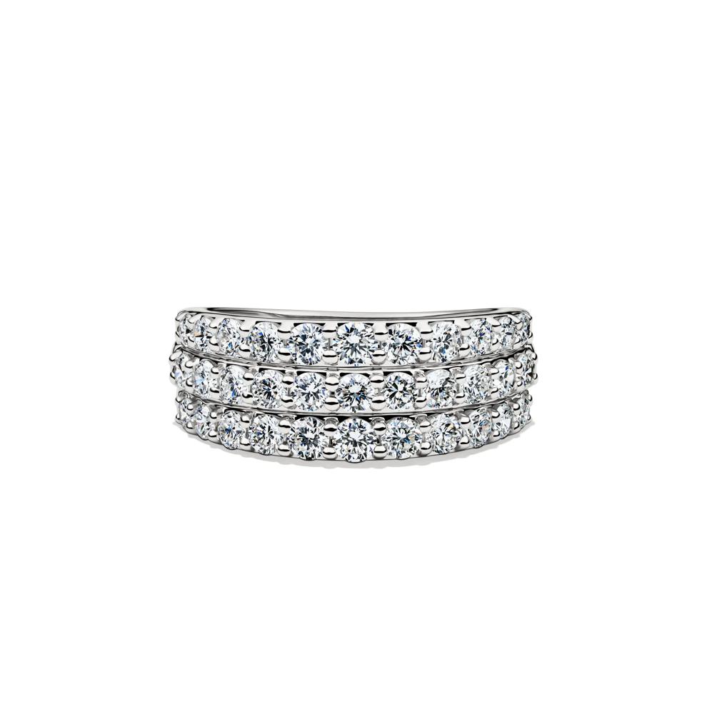 Lab Grown Diamond Three-Row Band in 10K White Gold (1 1/2 ct. tw.) – Image 1 of 4
