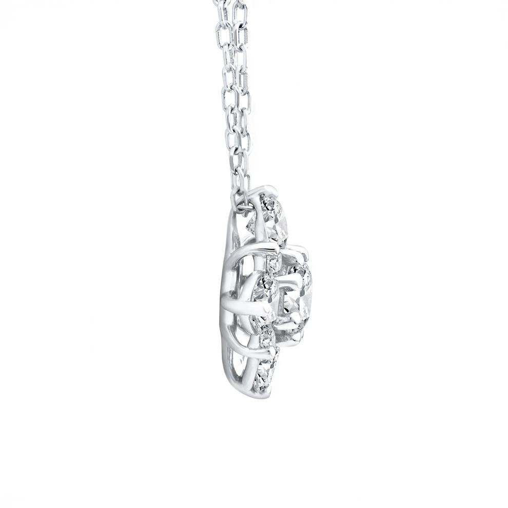 Lab Grown Diamond Starburst Pendant in 10K White Gold (7/8 ct. tw.) – Image 2 of 3