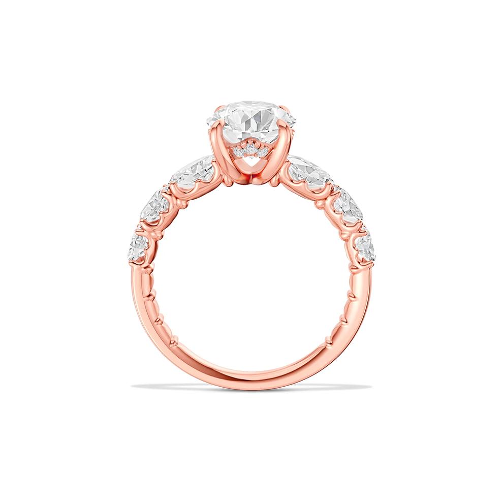 Matilda Lab Grown Diamond Oval Engagement Ring in 18K Rose Gold (3 5/8 ct. tw.) – Image 2 of 4