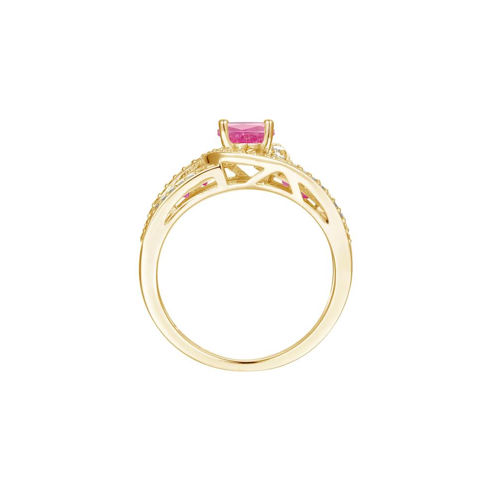 Ruby and Diamond Band in 10K Yellow Gold (3/8 ct. tw.) – Image 2 of 3