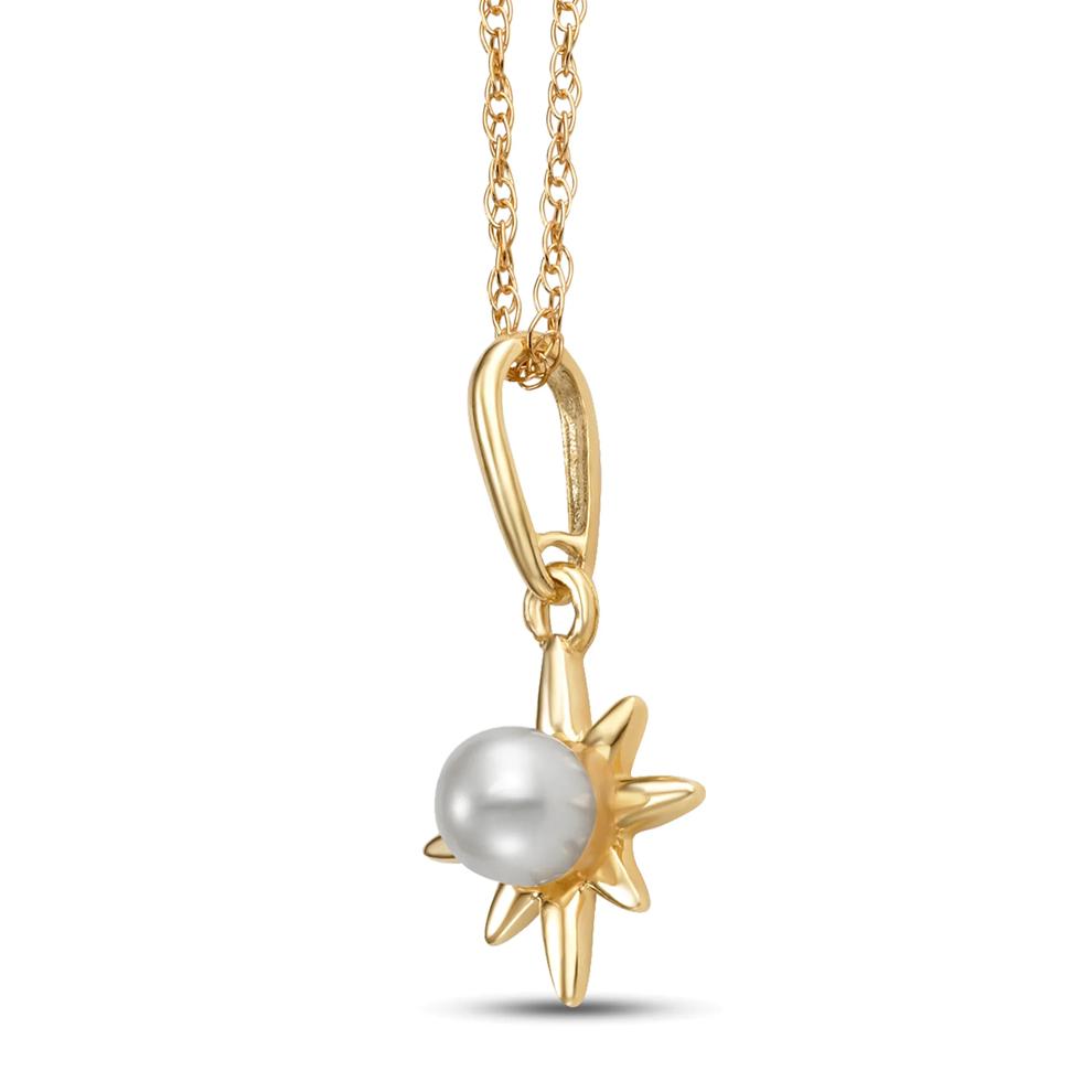 Freshwater Cultured Pearl Pendant in 14K Yellow Gold – Image 2 of 2