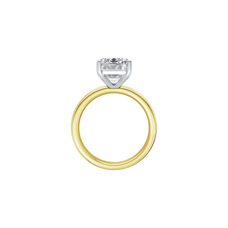 Lab Grown Diamond Asscher Cut Solitaire Ring in 14K Yellow and White Gold &#40;3 ct. tw.&#41; – Image 2 of 4