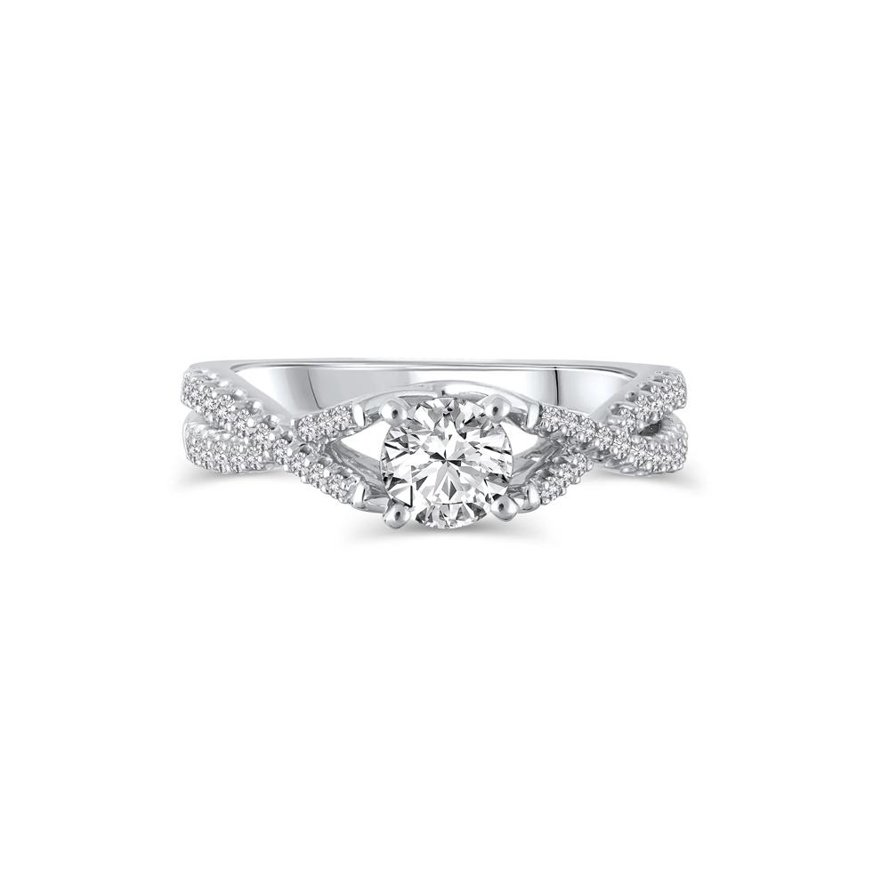 1/3 ct. tw. Diamond Semi-Mount Engagement Ring in 14K White Gold (Setting Only) – Image 1 of 6