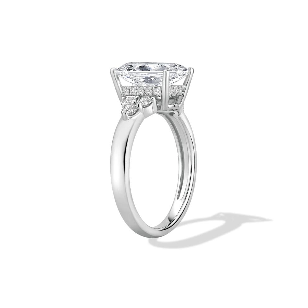 Lab Grown Diamond Elongated Cushion Center Engagement Ring in 14K White Gold (3 3/8 ct. tw.) – Image 3 of 4