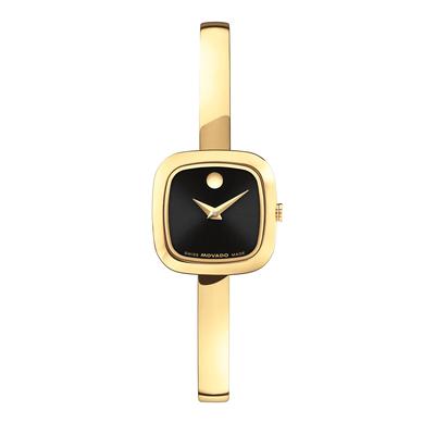 Ladies' Museum Bangle Watch in Gold-Tone Stainless Steel, 21mm