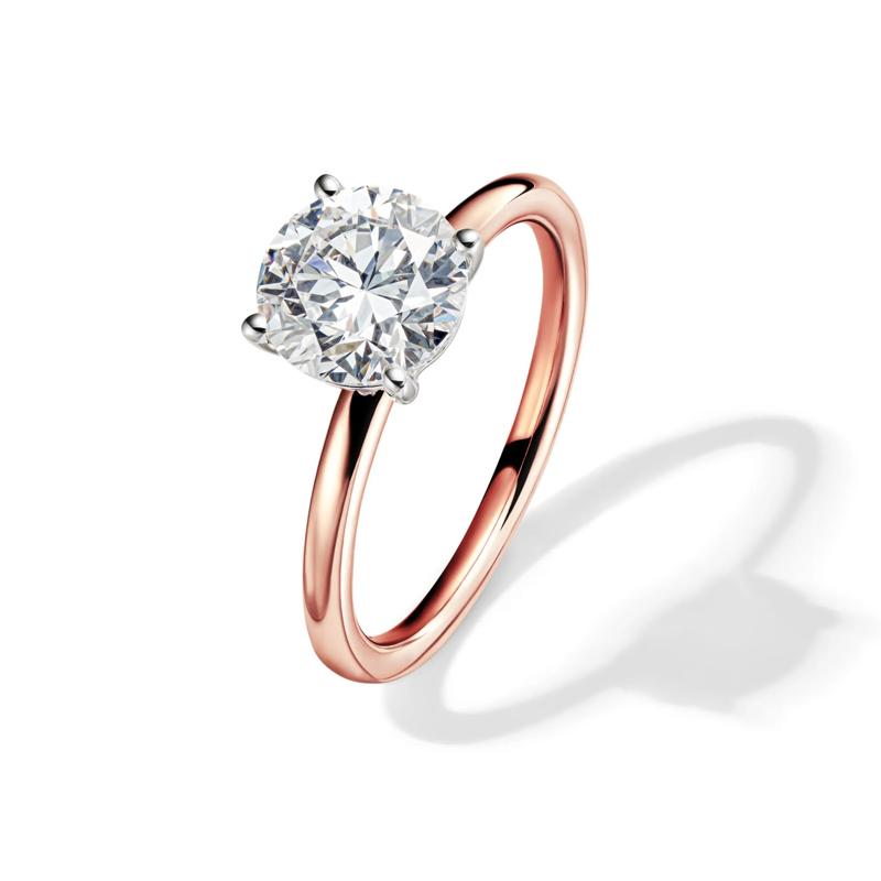 Lab Grown Diamond Round Solitaire Ring in 14K Rose Gold &#40;2 ct.&#41; – Image 4 of 4