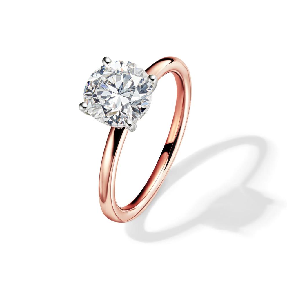 Lab Grown Diamond Round Solitaire Ring in 14K Rose Gold (2 ct.) – Image 4 of 4