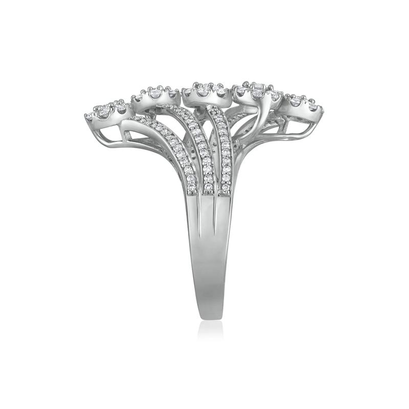 Diamond Swirl Ring in 10K White Gold &#40;1 ct. tw.&#41; – Image 3 of 3