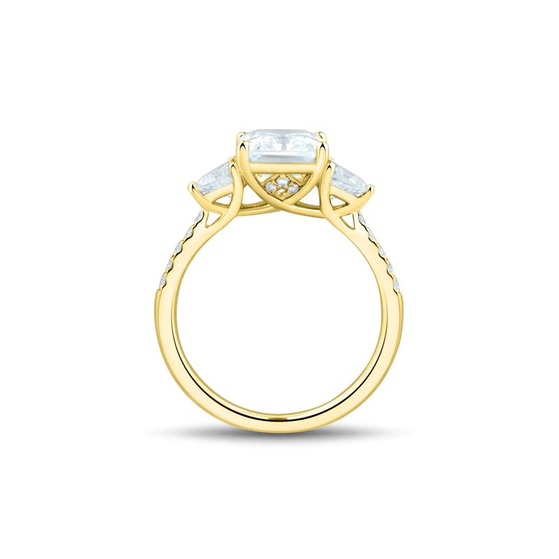 Lab Grown Diamond Radiant-Cut Engagement Ring in 14K Yellow Gold &#40;3 1/2 ct. tw.&#41; – Image 2 of 3