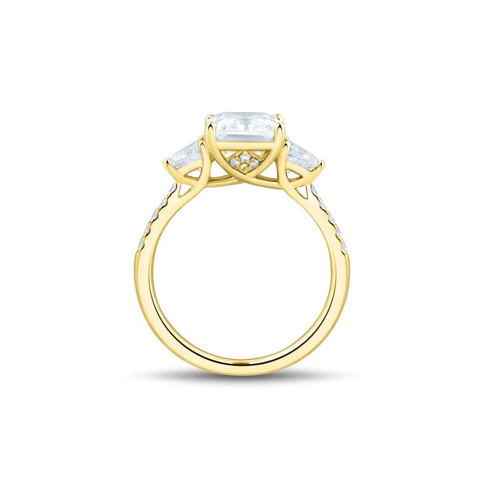 Lab Grown Diamond Radiant-Cut Engagement Ring in 14K Yellow Gold (3 1/2 ct. tw.) – Image 2 of 3