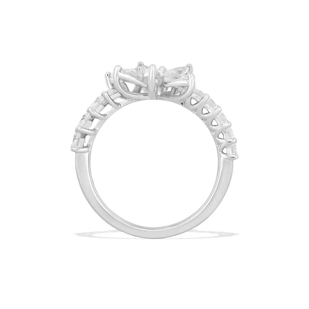 Lab Grown Diamond Marquise Floral Center Engagement Ring in 10K White Gold (1 3/4 ct. tw.) – Image 2 of 4