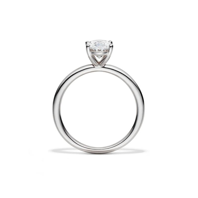 Lab Grown Diamond Oval Solitaire Engagement Ring in Platinum &#40;1 1/2 ct.&#41; – Image 2 of 4