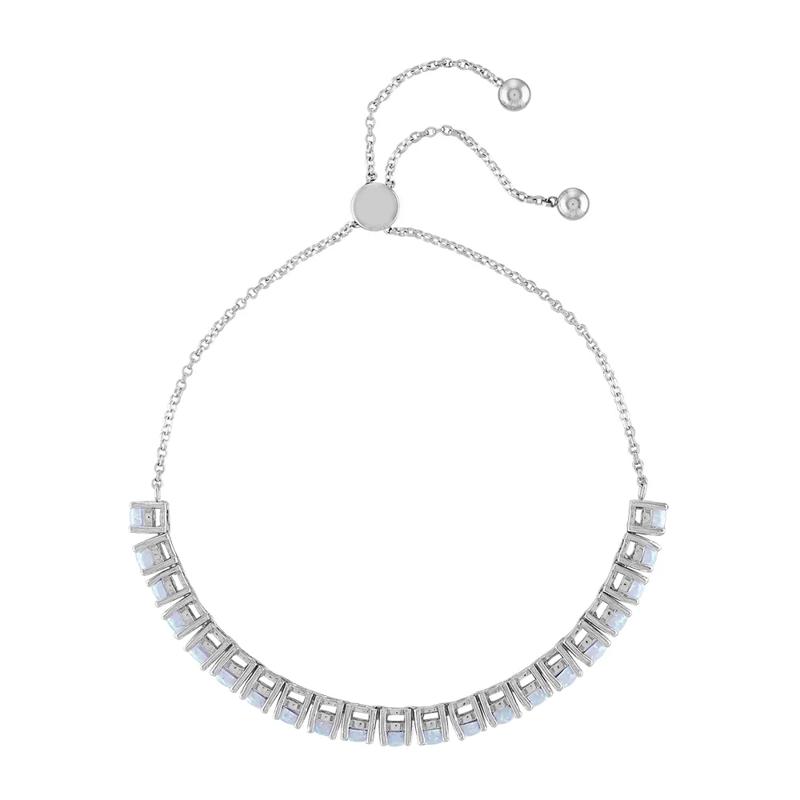 Lab Created Opal Bolo Bracelet in Sterling Silver  – Image 2 of 2